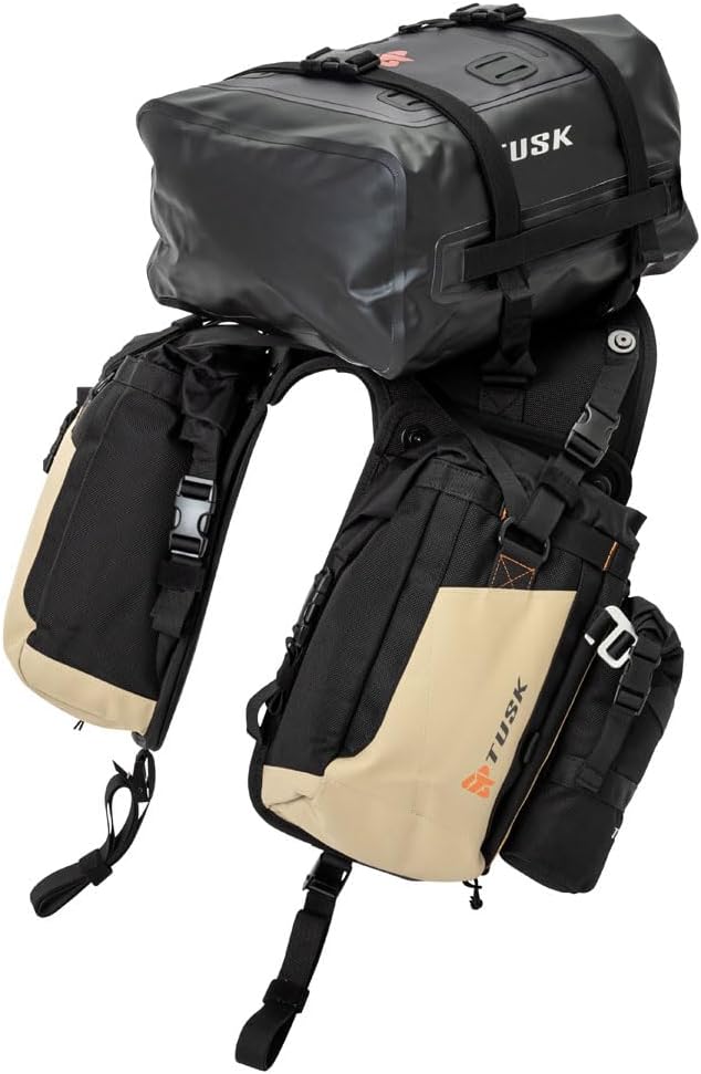 Black/Tan Luggage System with Small Dry Duffel & Bottle Holders L469678