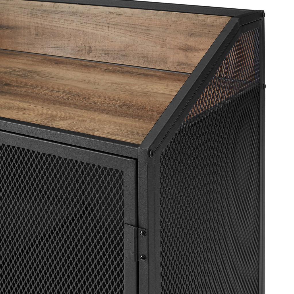 Industrial Bar Cabinet with Wheels M80691