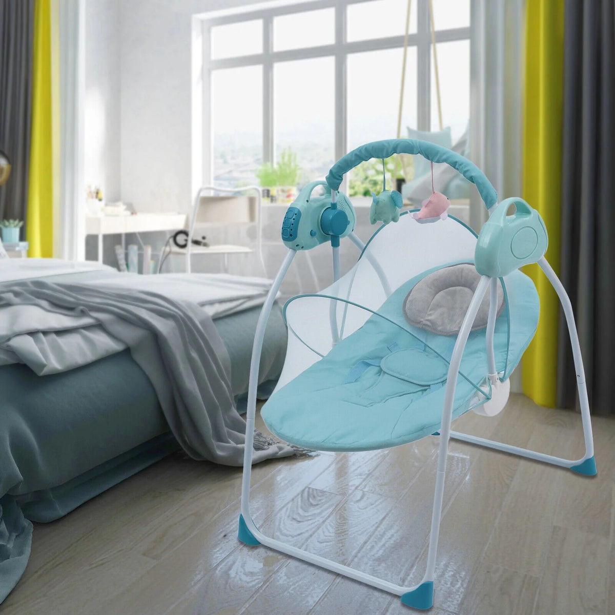 5 Speed Baby Bouncer Rocking Chair with Toys and Music M74827