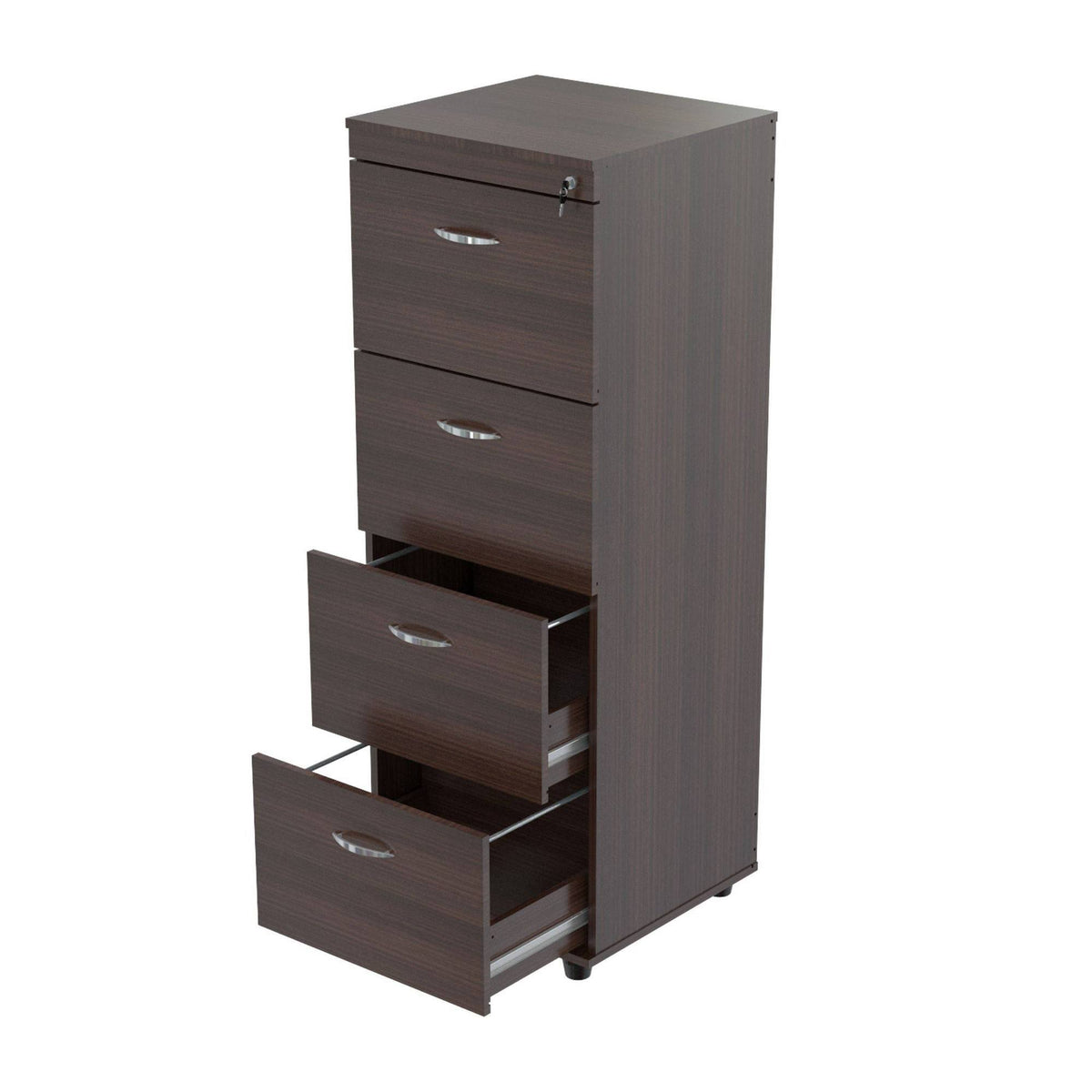 4-Drawer Espresso File Cabinet V7552
