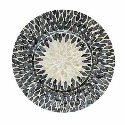 Black Mosaic 2 Piece Charger Set Y4561