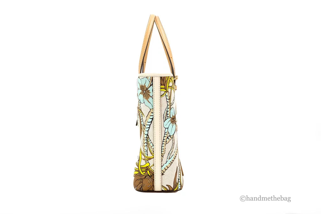 Small Climbing Palms Printed Canvas Tote Handbag Y919969