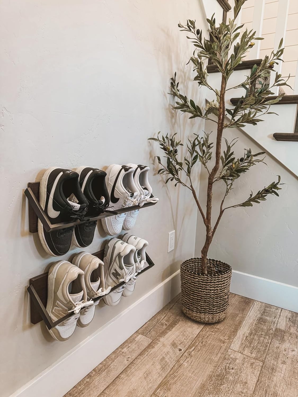 Set of 2 Wall Mounted Shoe Rack F80865