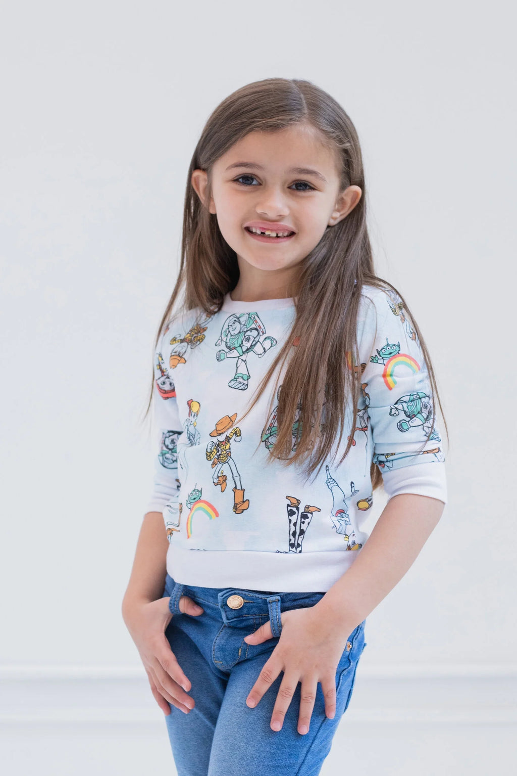 Toddler Girls French Terry Pullover Sweatshirt A74585
