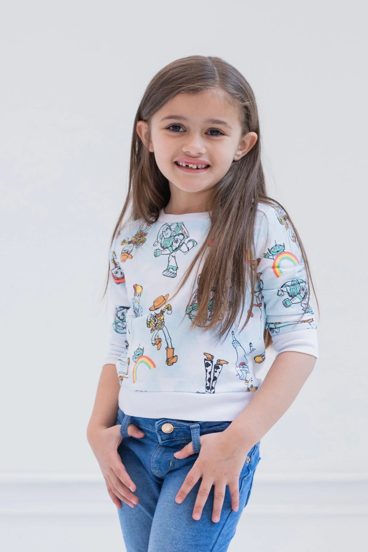 Toddler Girls French Terry Pullover Sweatshirt A74585