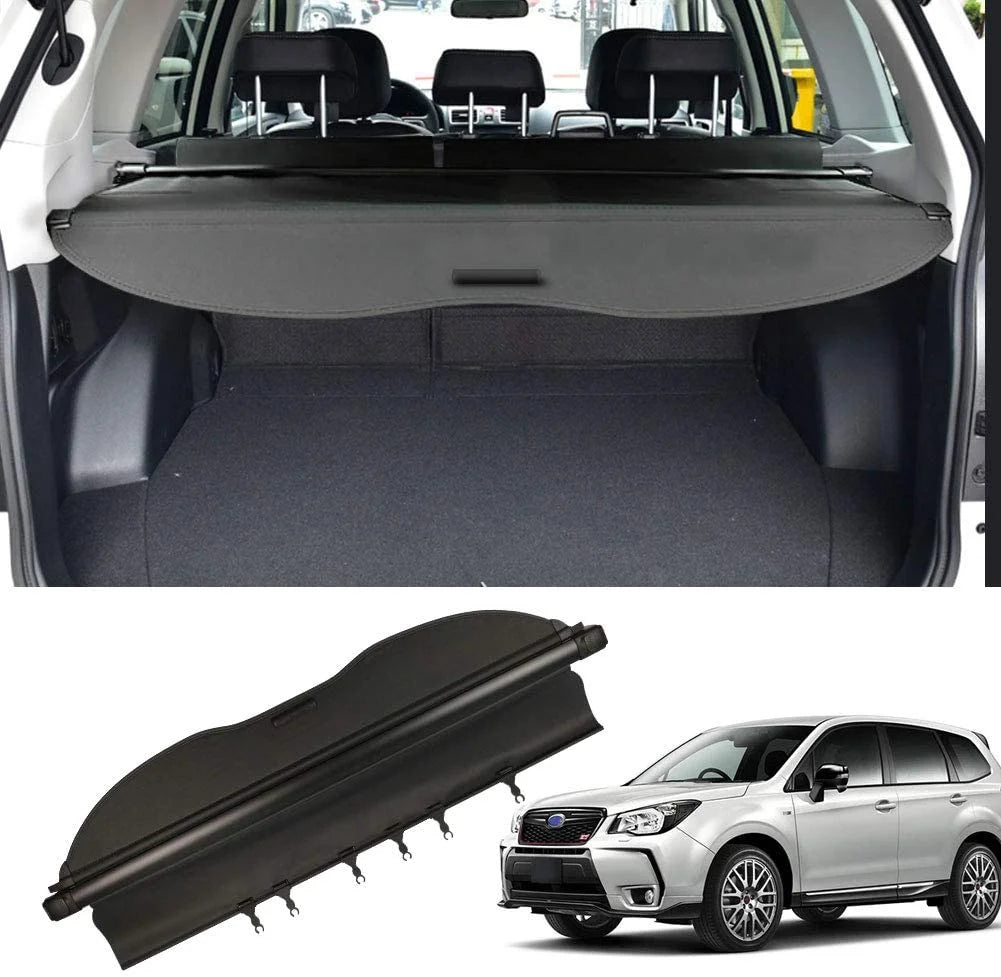Retractable Cargo Cover for Subaru Forester SUV, Black Rear Trunk Privacy Shade I3868