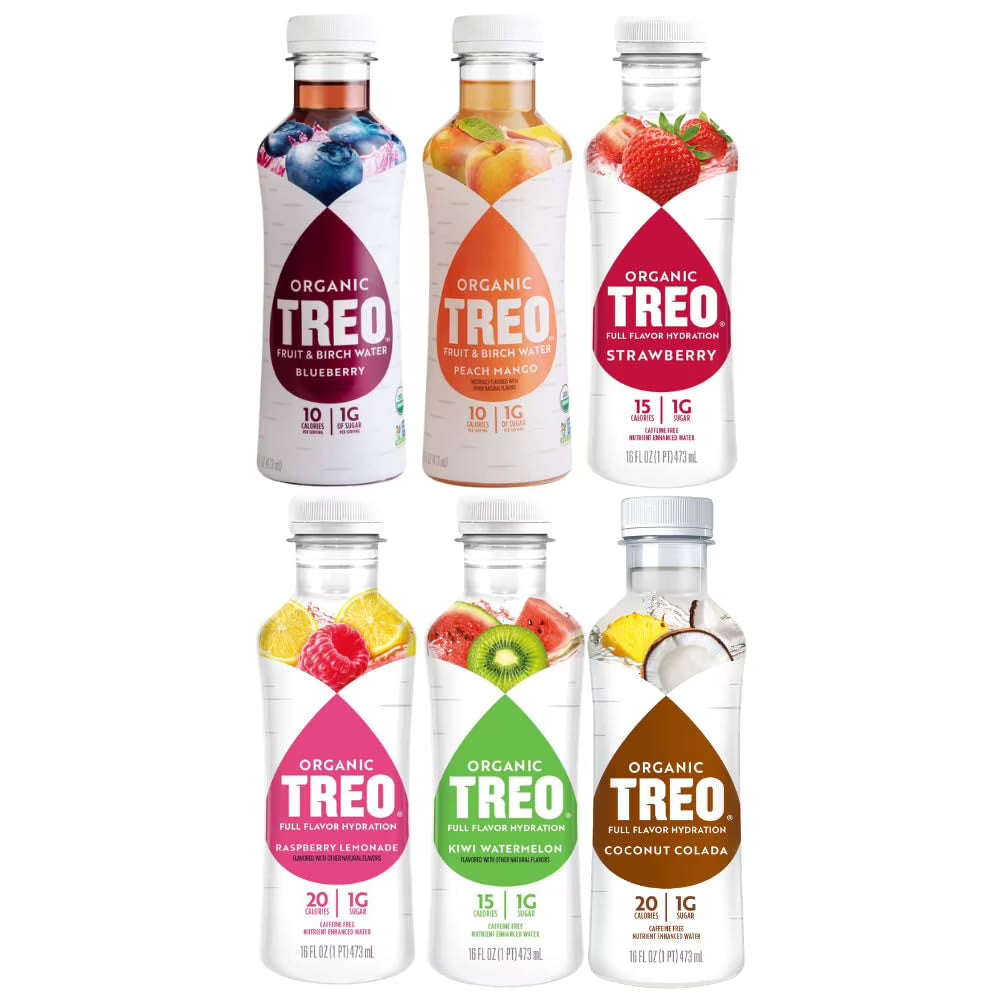 Organic Fruit & Birch Water Drink Variety Pack, 16 fl Oz (Pack of 6) F22930