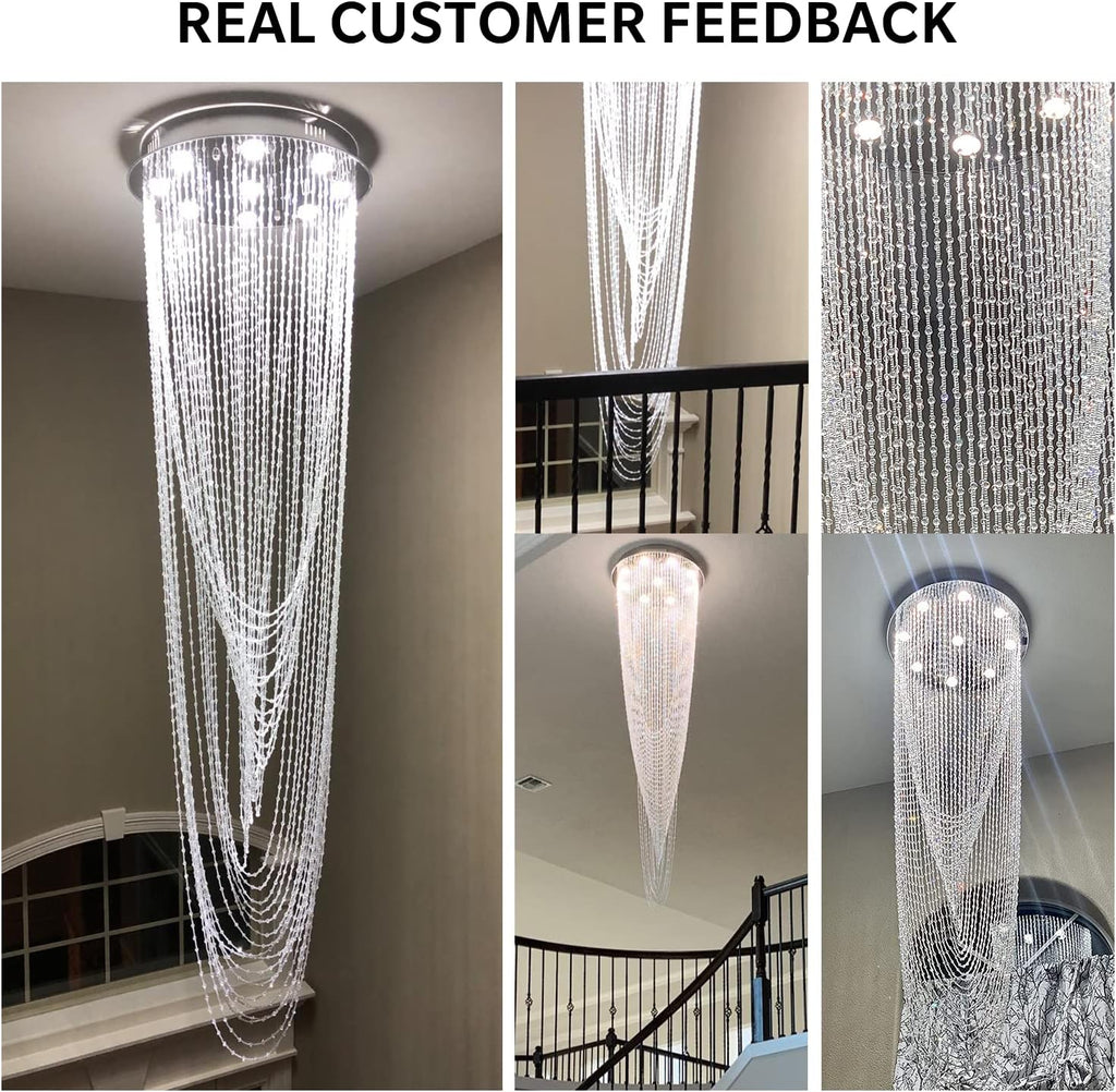H91'' High Ceiling Modern Crystal Chandelier C539321