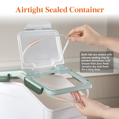 Dog Food Storage Container with Lid and Wheels F248