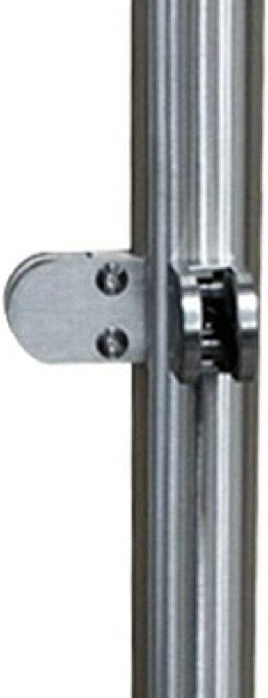 110cm High Glass Balustrade Railing Post Glazing Stainless Steel Pole Handrail Silver Pack of 2 F625897