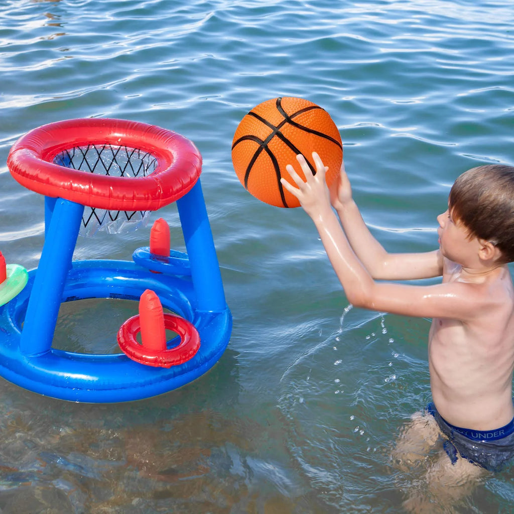 3 Packs 4.7 Inch Mini Inflatable Plastic Basketballs Toy V277513