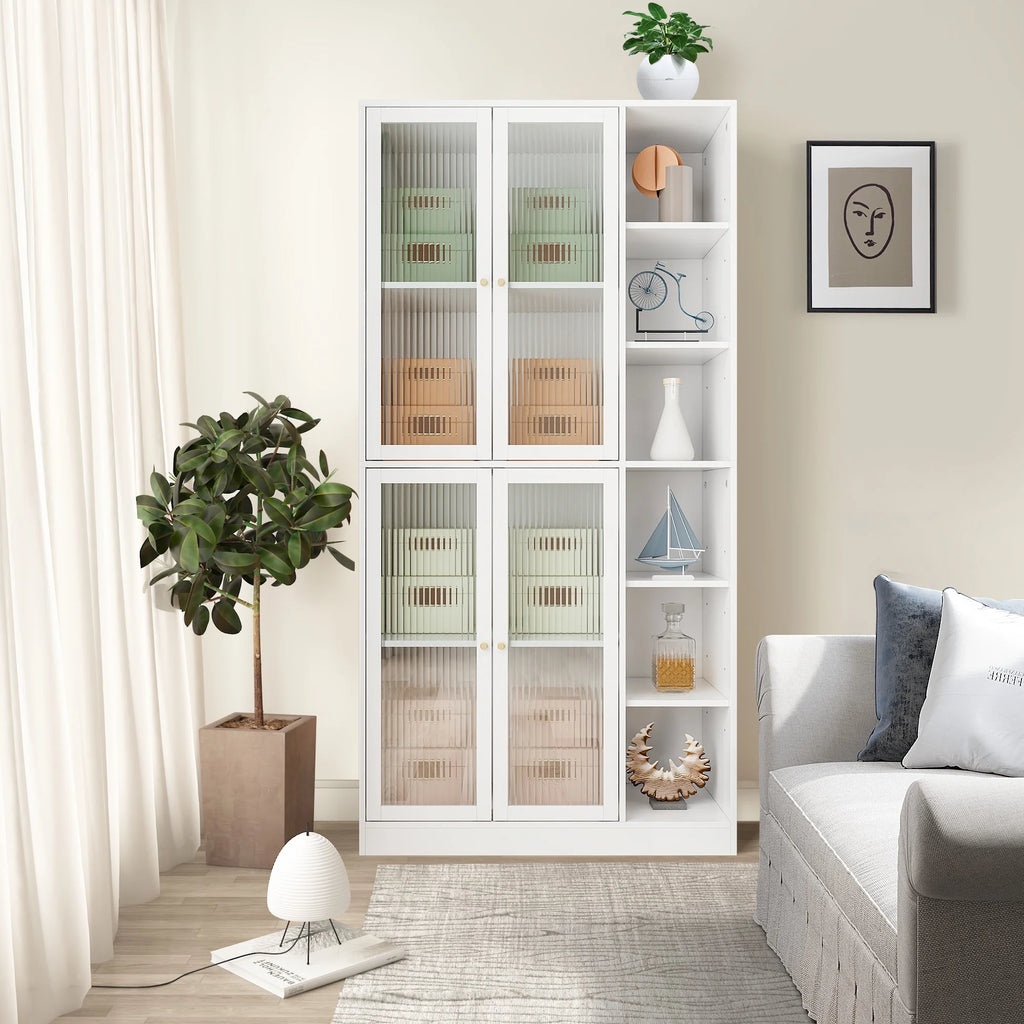 White Kitchen Storage Cabinet J6708