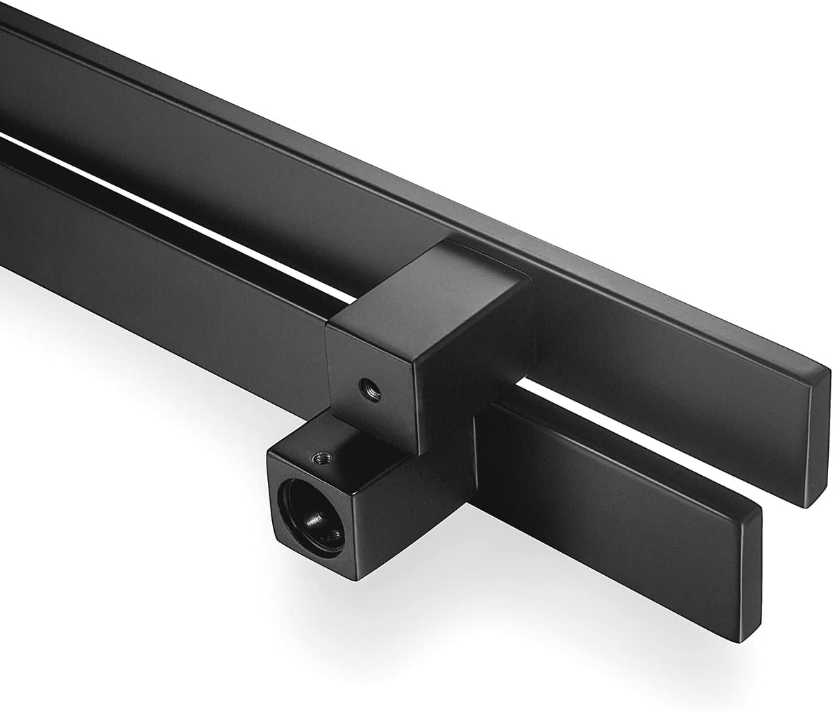 18 inches Solid Stainless Steel Push Pull Door Handle, Matte Black, Pack of 2 W358726
