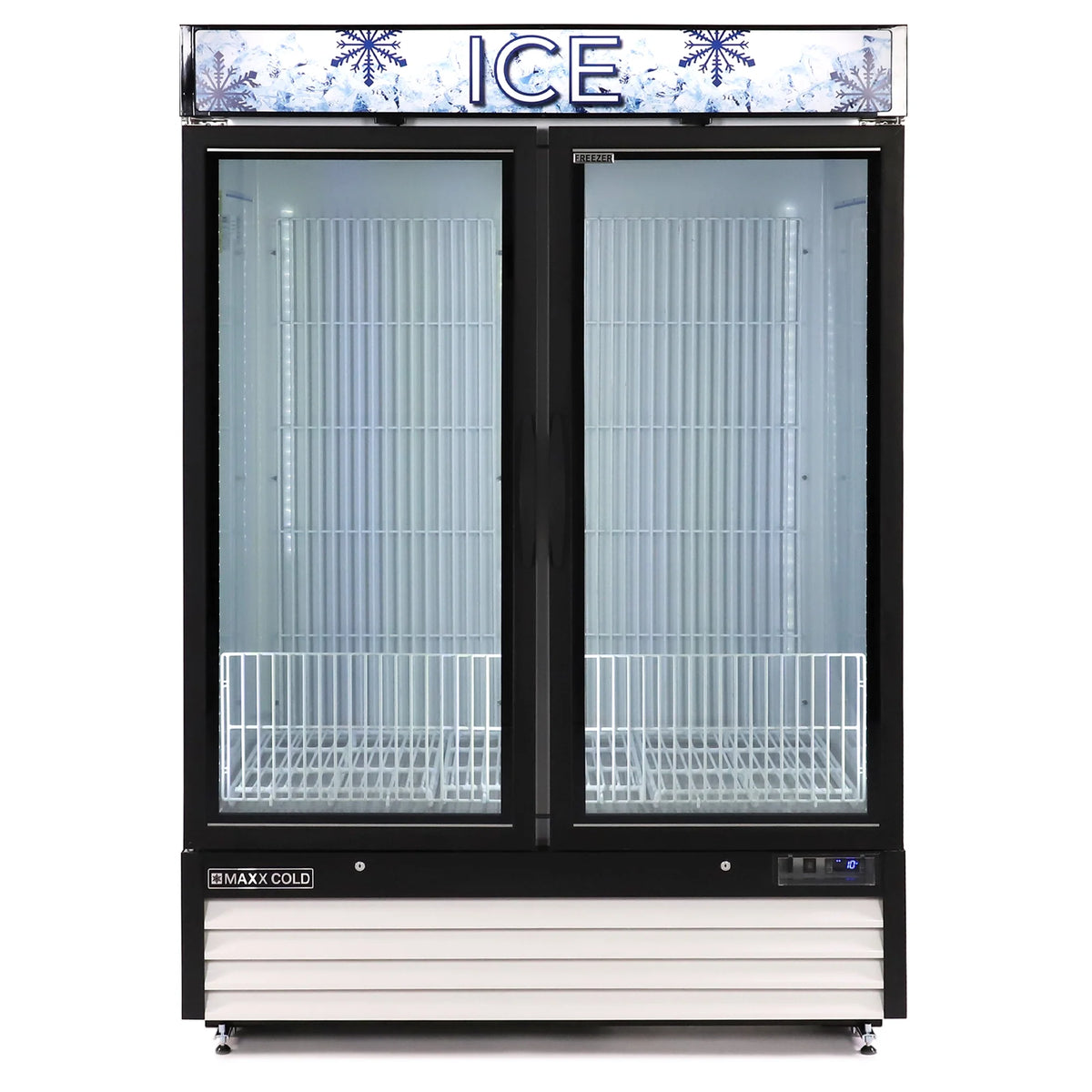 54 inch Double Door Ice Merchandiser, White Exterior P992718