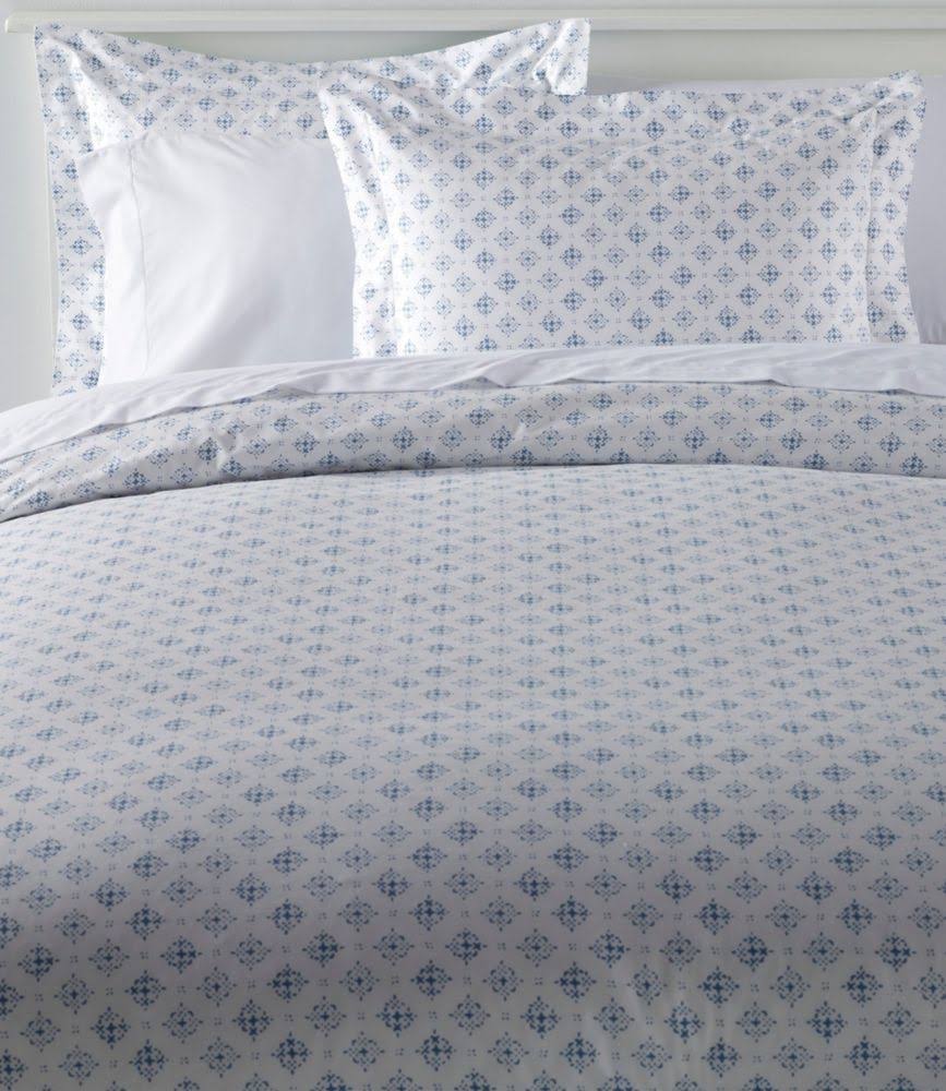 Blue Full Size Percale Comforter Cover E622