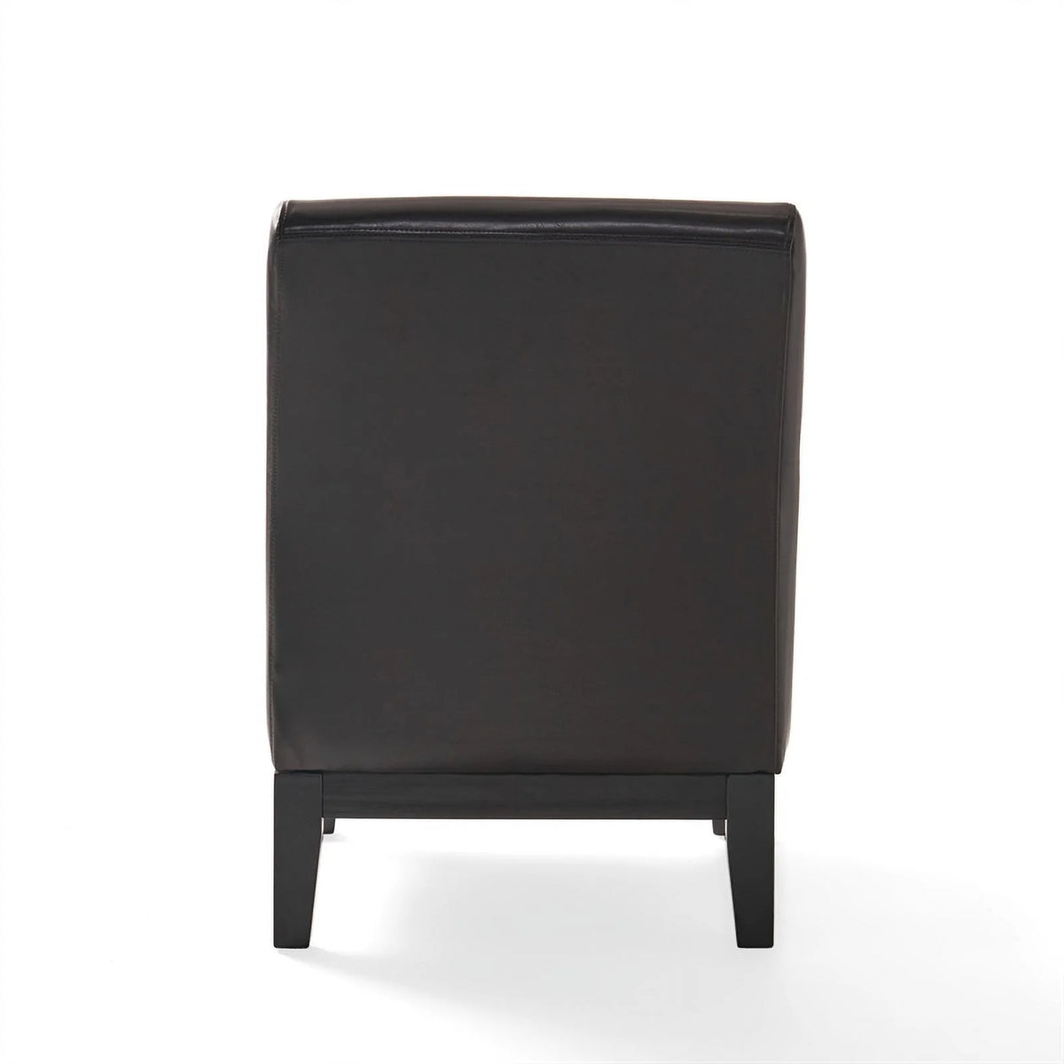 Brown Leather Slipper Chair F63619