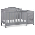 4-in-1 Convertible Crib and Changer Combo in Grey C334