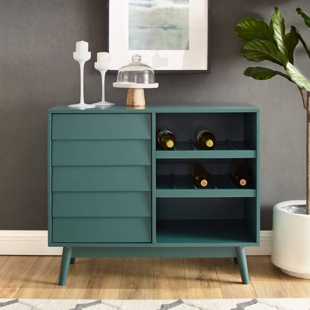 Dark Teal Bar Cabinet W968