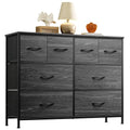 Charcoal Black 8 Fabric Drawer Dresser G385