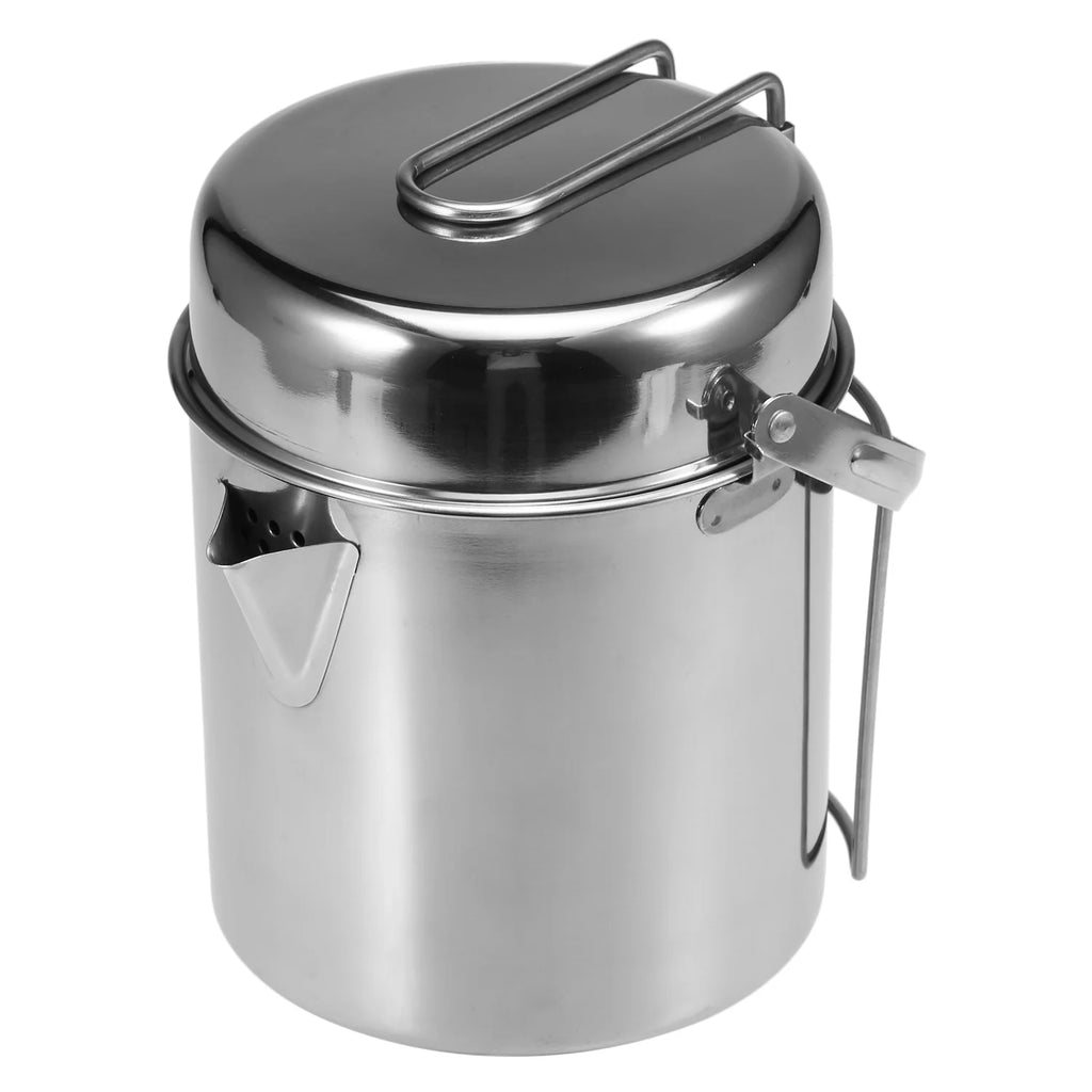 1L Stainless Steel Cooking Kettle with Foldable Handle Z76896