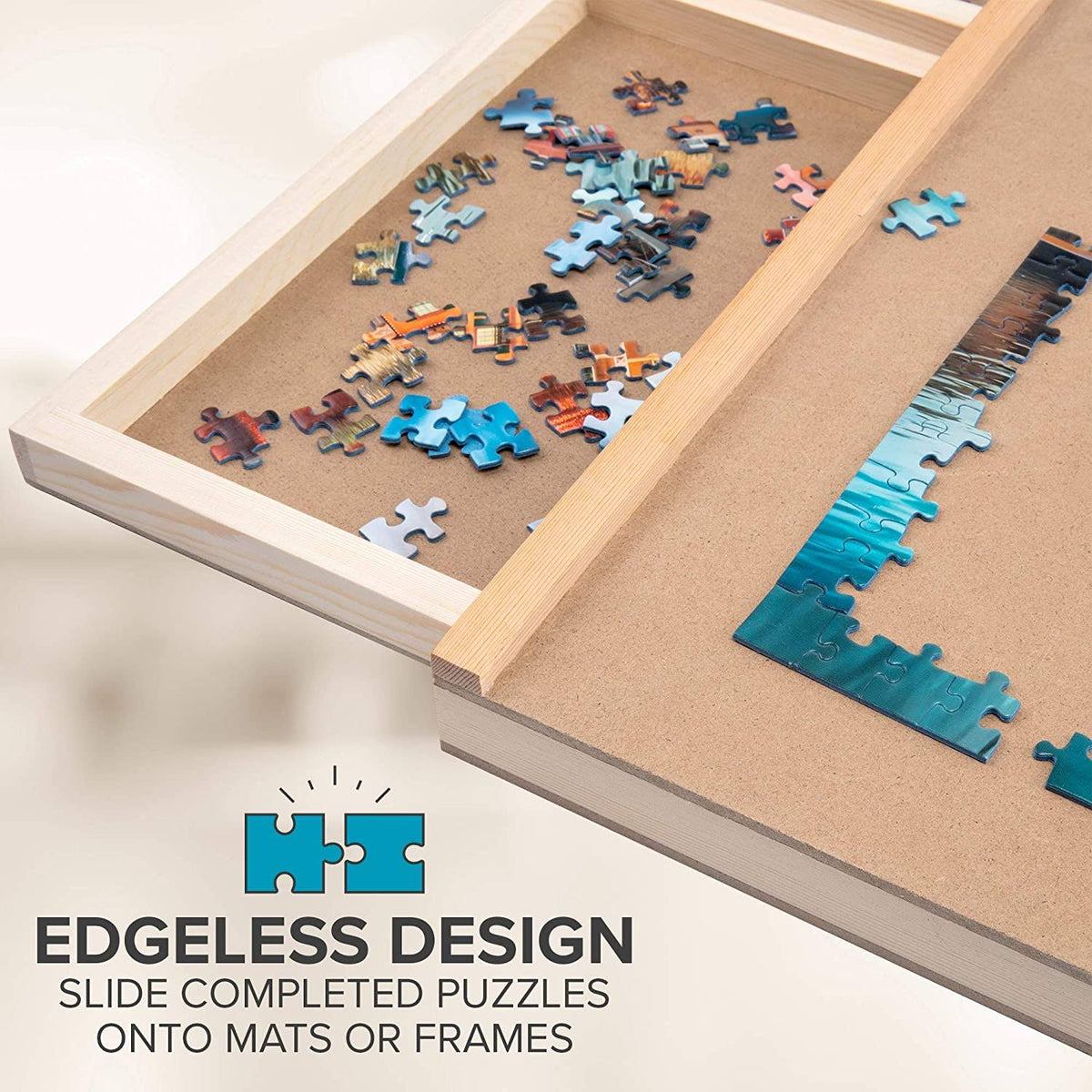 1000 Piece Wooden Puzzle Board with 4 Drawers Y32816