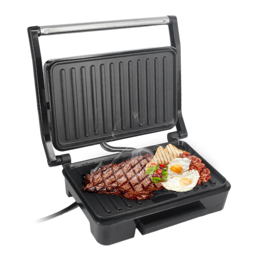 Stainless Steel 850W Nonstick Panini Maker Sandwich Machine A6090
