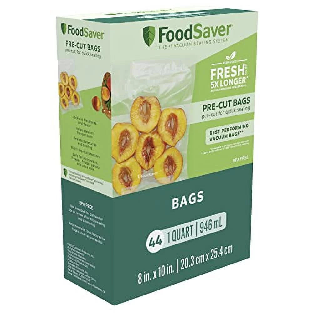 1 Quart Precut Vacuum Sealer Bags (44 Count) E9440