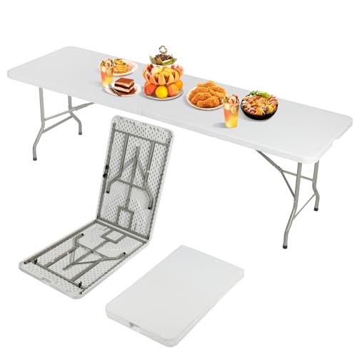 6FT White Portable Plastic Folding Table I2602