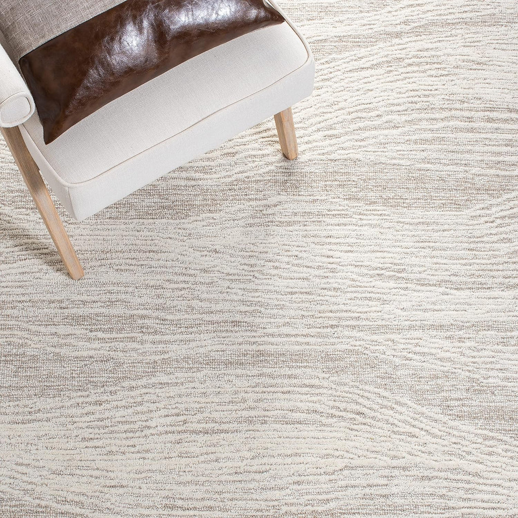 Natural & Ivory 9' x 12' Handmade Wool Area Rug L593224