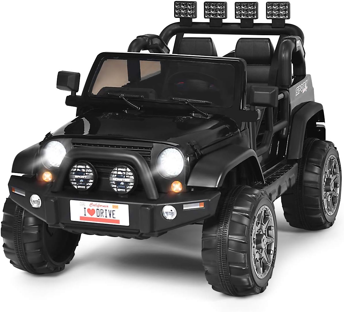12V Battery Powered Ride on Truck with Remote Control, Black B730227