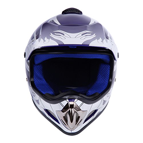 Youth Kids Offroad Helmet Motocross Helmet Dirt Bike ATV Motorcycle Helmet (Red, Medium) P5297