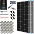 400 Watt 12 Volt 4 Pcs 100W Solar Panel Charge Controller Solar Power System W16264