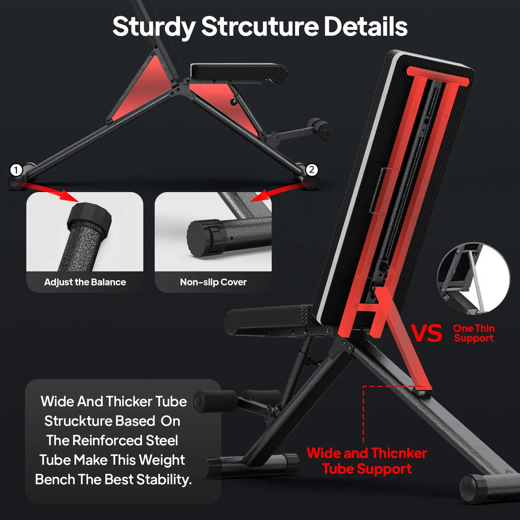 Foldable Adjustable Weight Bench Q159