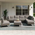 8 Piece PE Rattan Wicker Outdoor Sectional Sofa Set with Cushions M51127