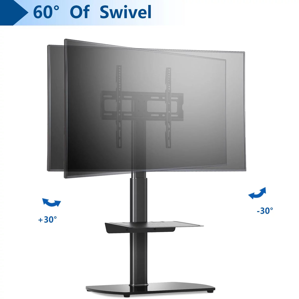 Universal Floor TV Stand up to 65 inch Black O877