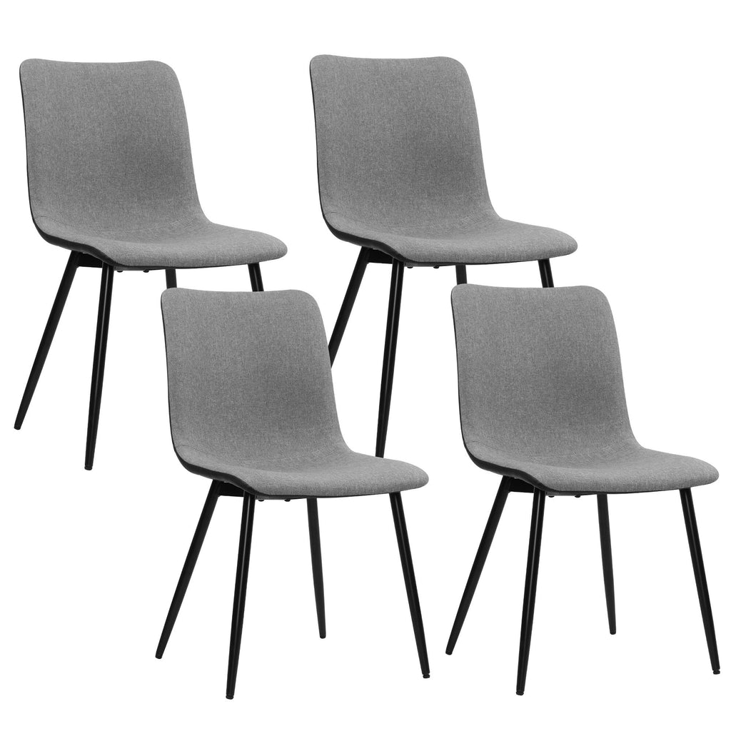 Grey Fabric Dining Chairs Set of 4 H598