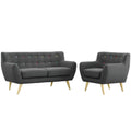 2 Piece Gray Sofa Set S899678