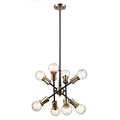 8-Light Rubbed Oil Bronze and Antique Brass Pendant J454227