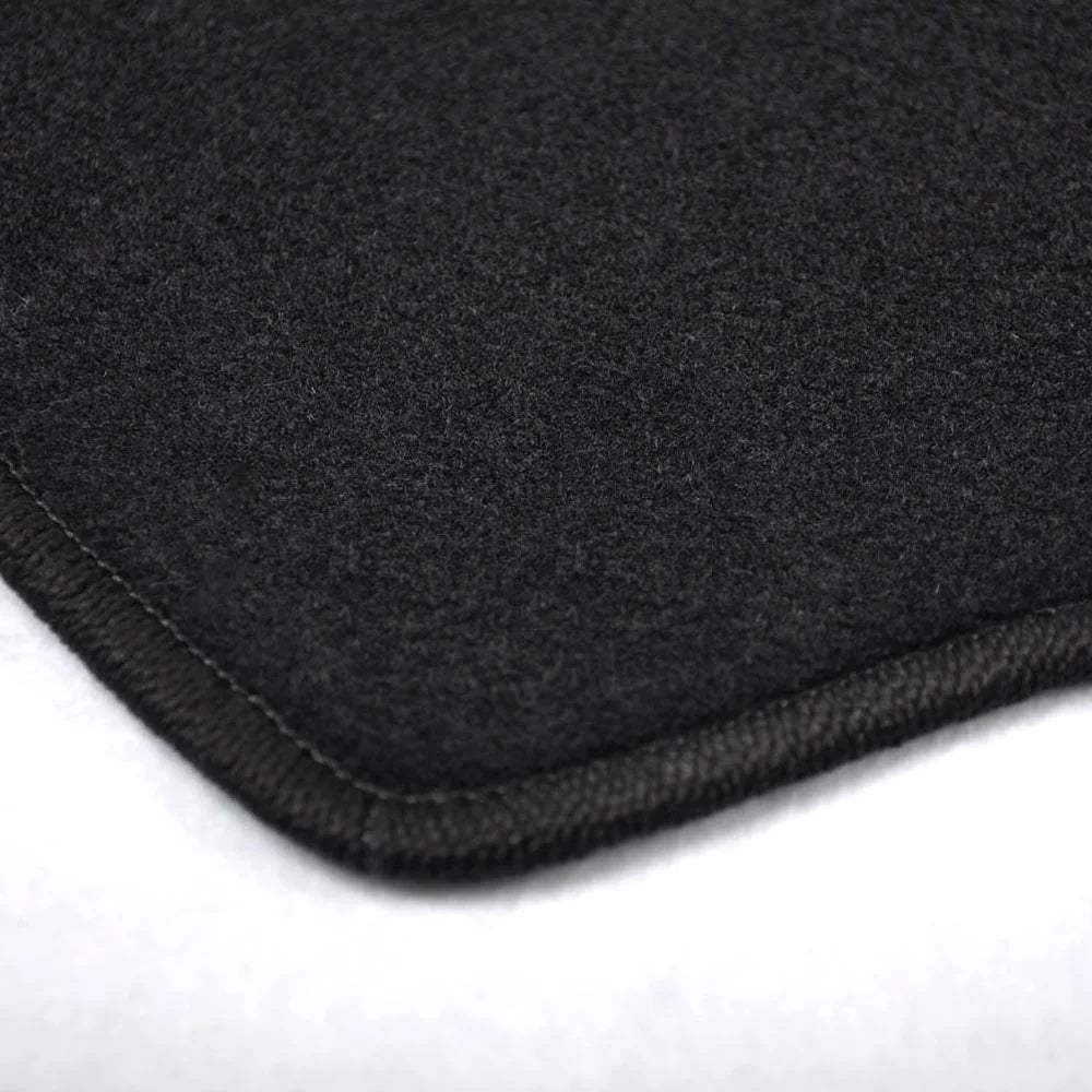 Black Nylon Carpet Car Floor Mats Front Rear 4pcs Y253901