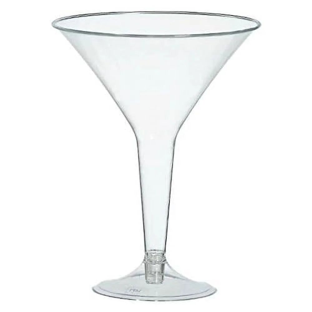Clear Plastic Martini Glasses, 20 Count F331241