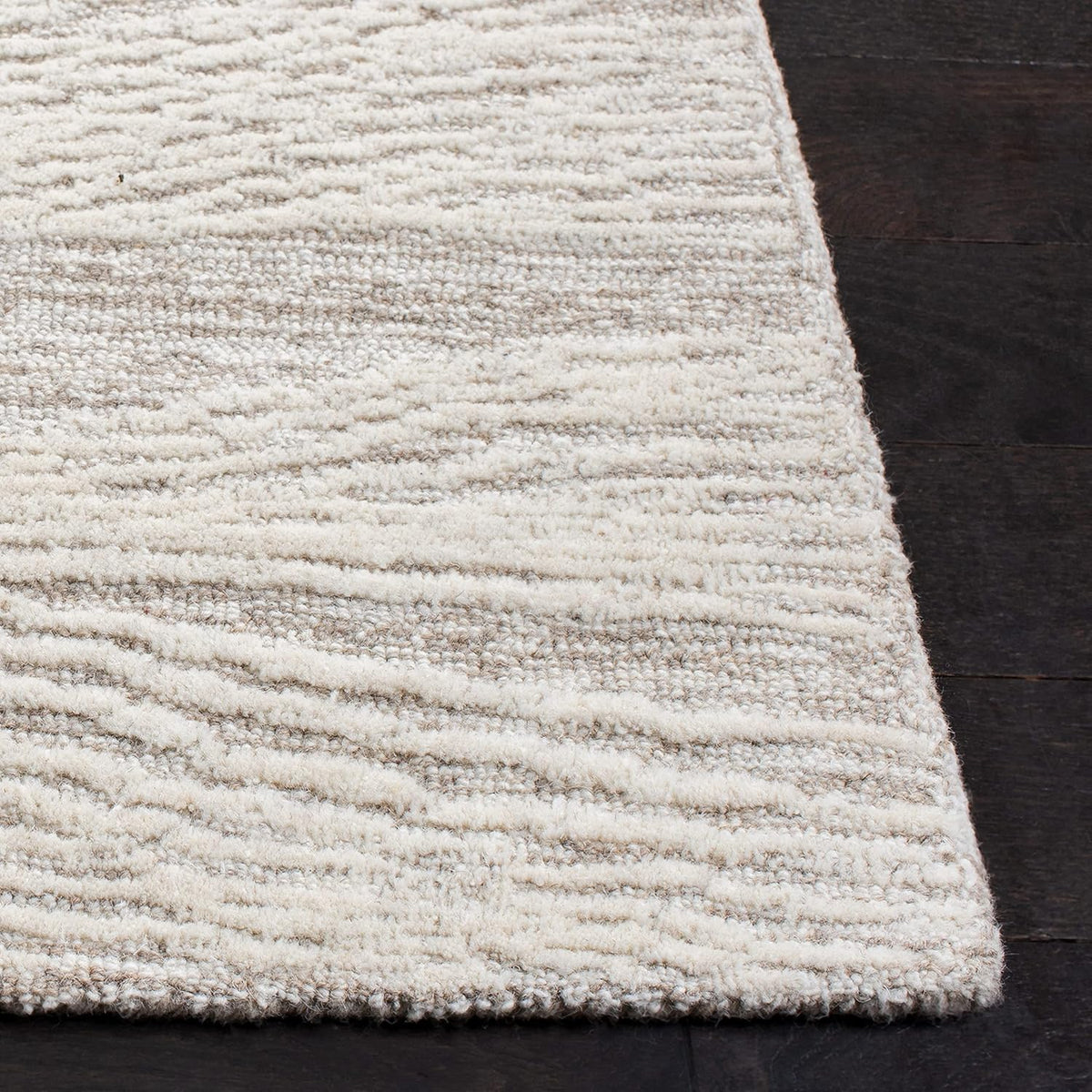 Natural & Ivory 9' x 12' Handmade Wool Area Rug L593224