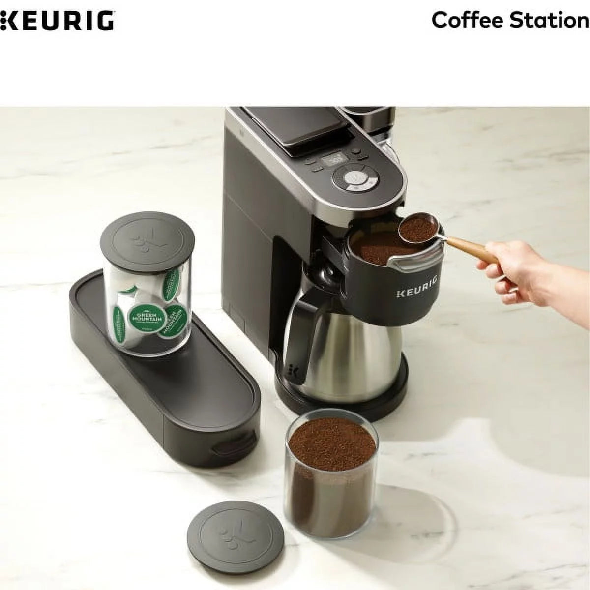 Black Ground Coffee & K-Cup Pod Storage Unit X748624
