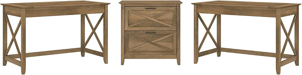 2 Person Desk Set with Lateral File Cabinet P80857