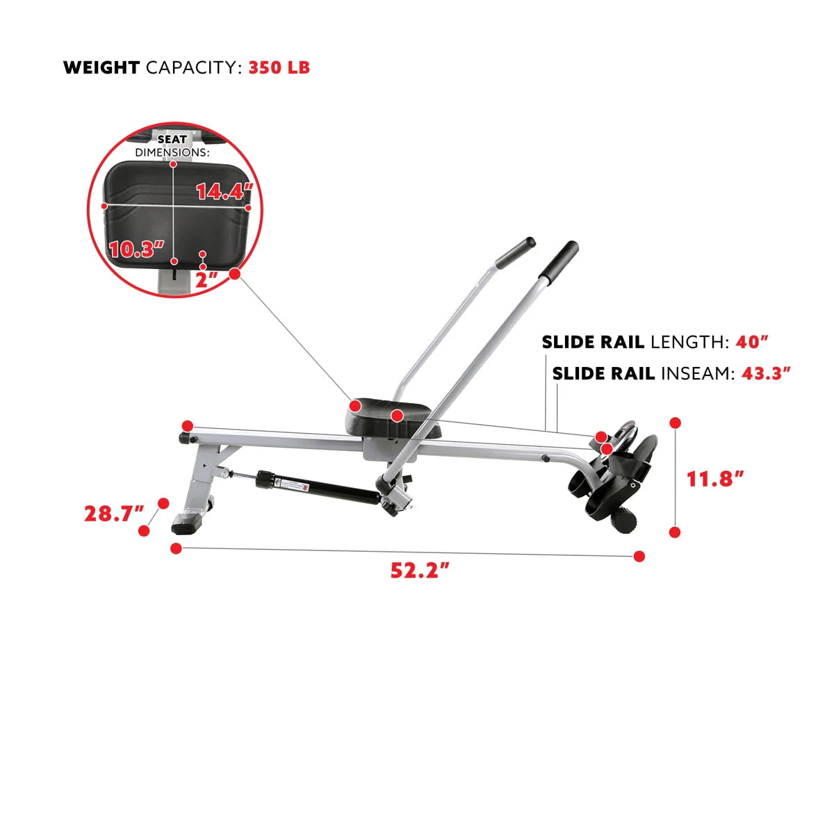 Full Motion Hydraulic Cylinder LCD Monitor Rowing Machine B4890