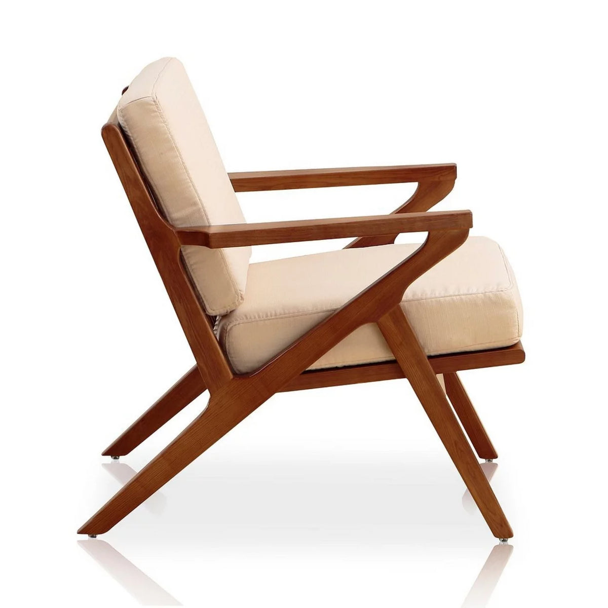 Cream and Amber Twill Weave Accent Chair E9622