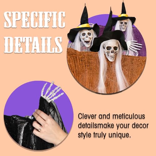 3 Pack Skeleton Ghosts Hanging Halloween Decorations D62055