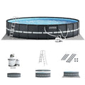 Round Frame Above Ground Swimming Pool with Sand Filter Pump Y58741