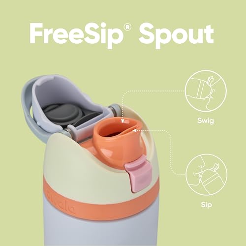 Kids Insulated Stainless Steel Water Bottle with Straw, 16 oz U433