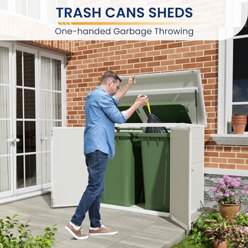 41 Cu Ft Outdoor Resin Storage Shed with Floor F758654