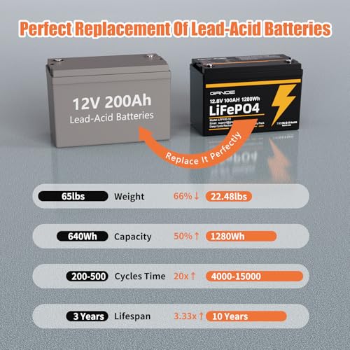 12V 100Ah LiFePO4 Battery Group 31 With Built-in 100A BMS U2021